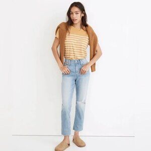 Madewell Curvy Perfect Vintage Jeans Coney Wash Destroyed Edition Size 25 Petite